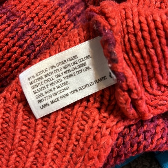 Mossimo Supply Co Womens Red Stripe Long Sleeve Pullover Knit Sweater Size Small - Picture 6 of 7